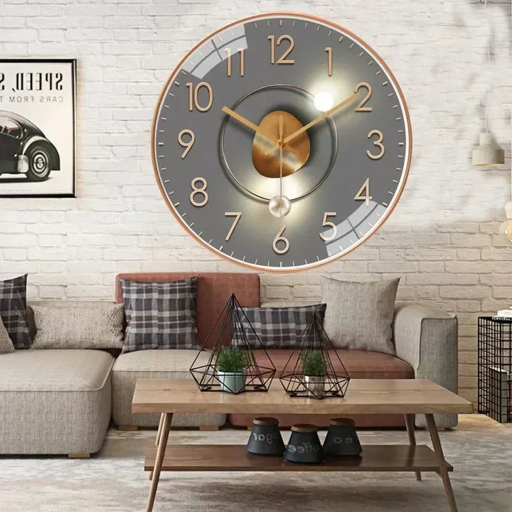 Kalsten | Silent Classic Wall Clock | Non-Ticking Elegant Timepiece for Bedroom & Office