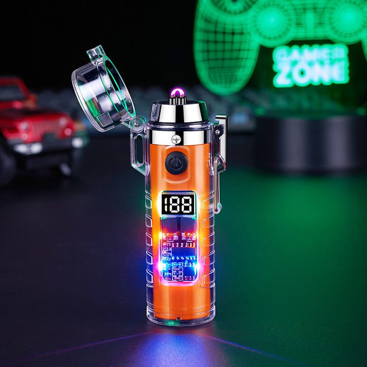 Windproof Double Arc Transparent Flashlight Lighter | Kalsten
