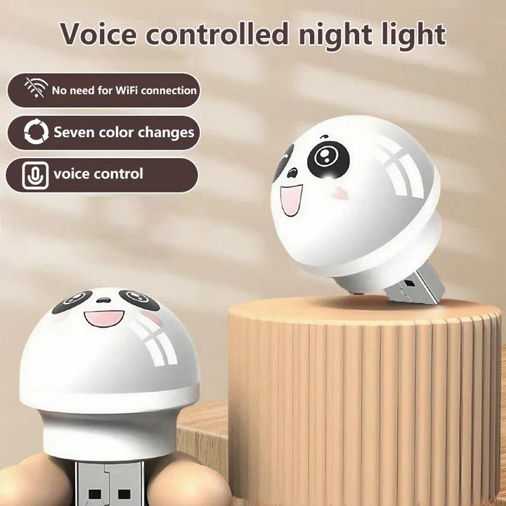 Cute Panda Voice-Controlled LED Night Lamp | Kalsten