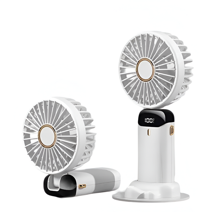 Rechargeable Handheld Mini Fan | 5-Speed, 90-Degree Adjustable & Quiet for Office, Home & Outdoor Use | Kalsten