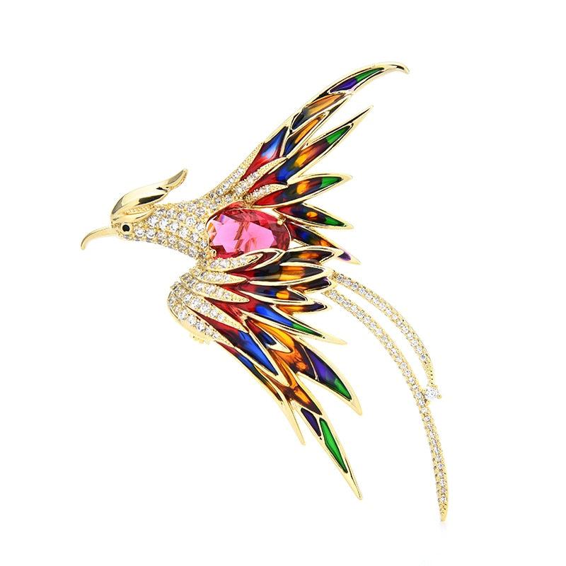 Skanto | Colorful Flying Bird Brooches