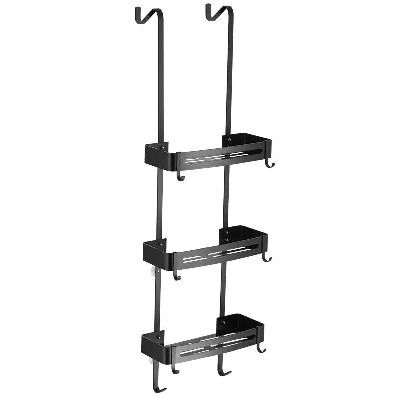 Kalsten | Sleek Shower Nail-Free Dual Layer Organizer Rack