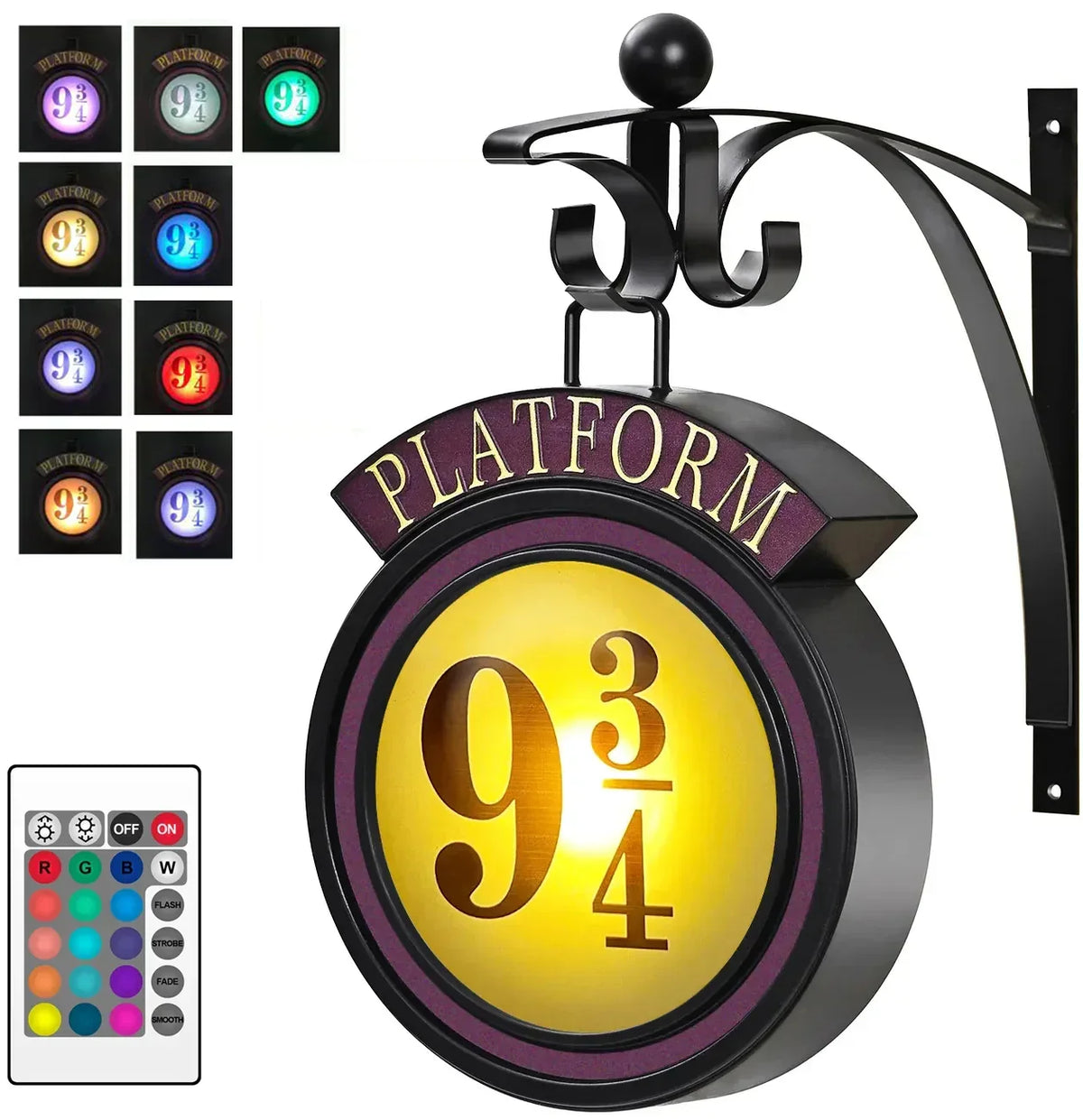 Skanto | Harry Potter 9 3/4 Figurine Bedside Lamp LED Magic Wall Lights Platform Hogwarts 3D Lamp Harry's Room Decor Kids Birthday Gift