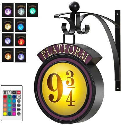 Skanto Skanto | Harry Potter 9 3/4 Night Light LED Magical Wall Lamps Platform Hogwarts 3D Lamp Harry's Room Decor Kids Birthday Gift