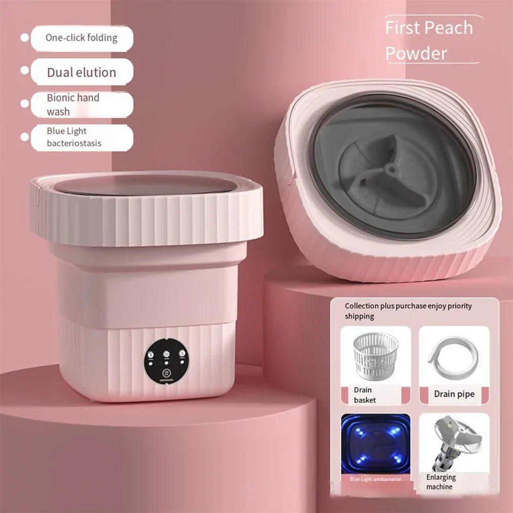 Compact Folding Ultrasonic Travel Laundry Washing Machine | Kalsten