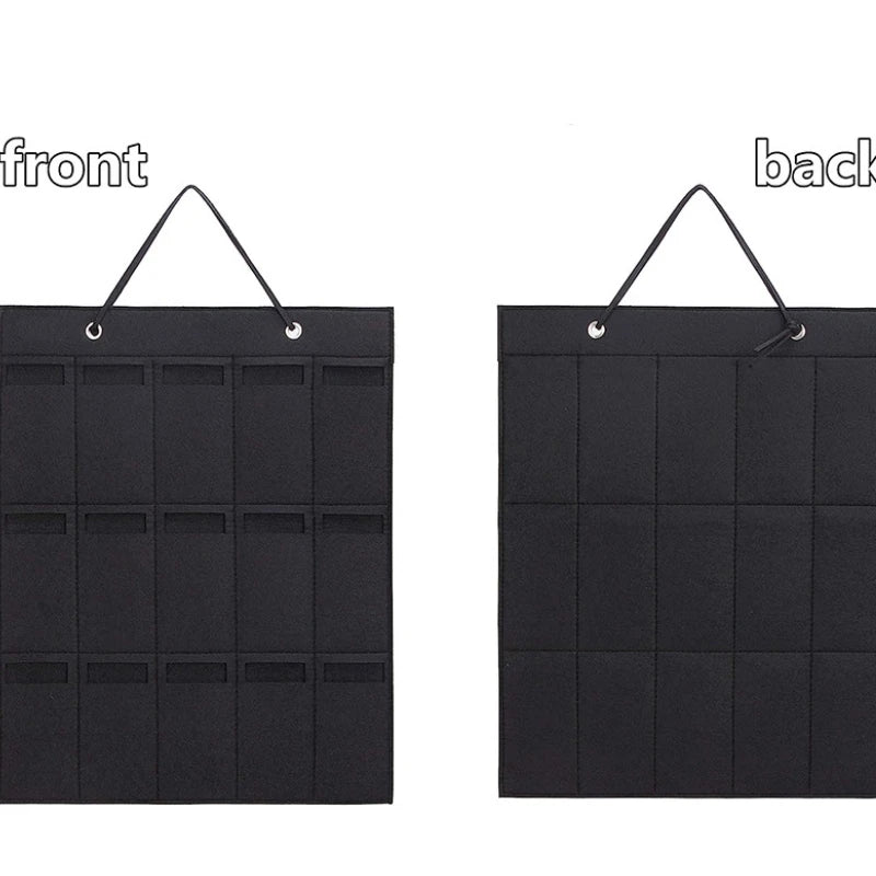 Skanto | GlasSpace Organizer | Wall-Mounted Glasses Holder | Foldable Sunglasses Storage Bag | Space-Saving & Dustproof | 42 × 38 cm