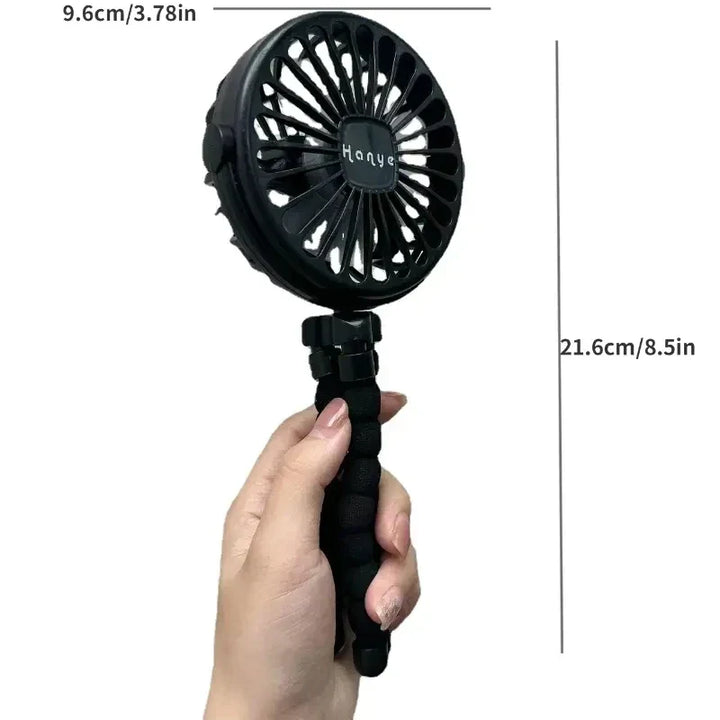 Rechargeable Baby Stroller Fan: Handheld USB Bladeless Mini Ventilator - Silent Cooling for Outdoor Use, Neck and Table Fan | Kalsten