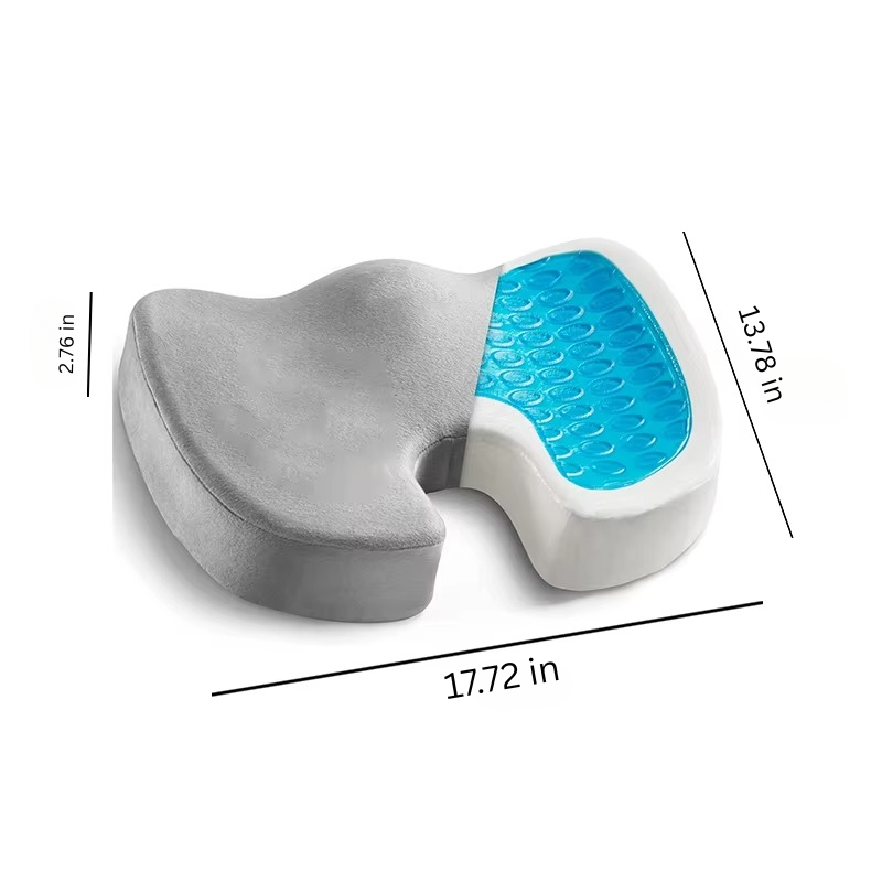 Skanto | Gel Seat Cushion with Memory Foam and Non-Slip Support for Office, Car, and Home