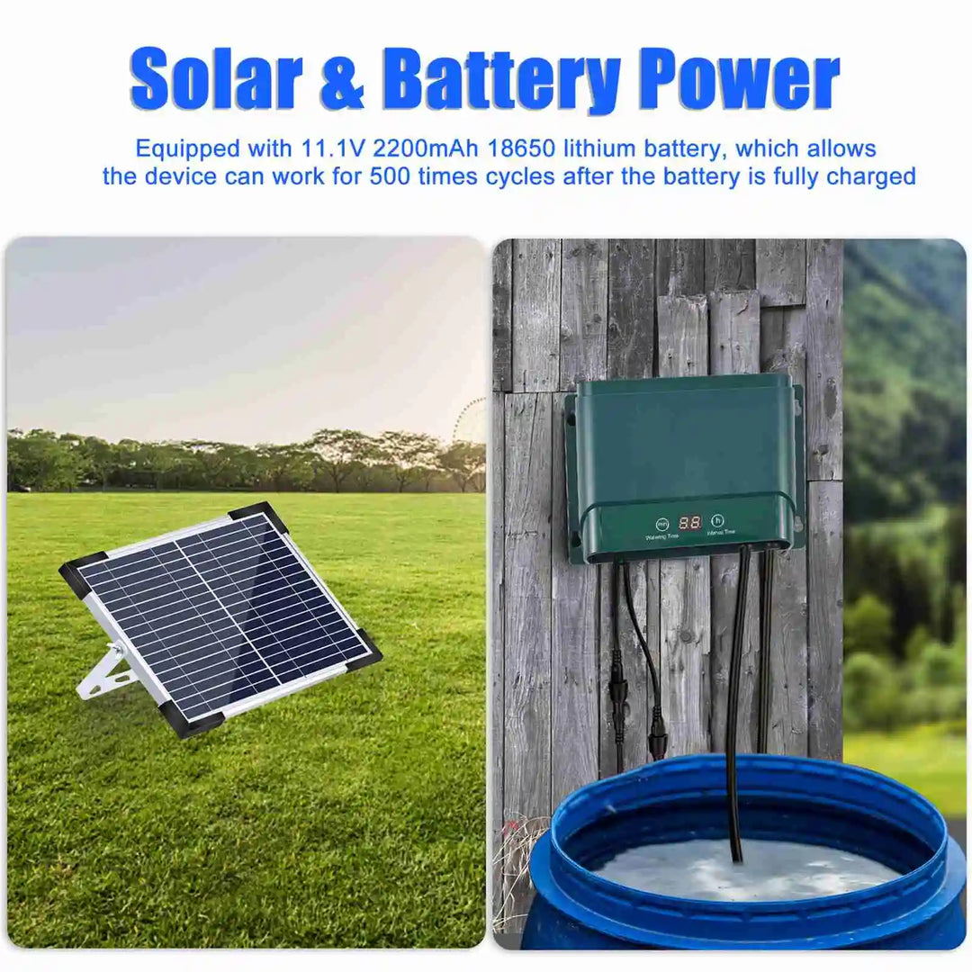 Kalsten | Solar Drip Irrigation System Kit Automatic Watering with 30 Modes & 7 Timers – AquaFlow