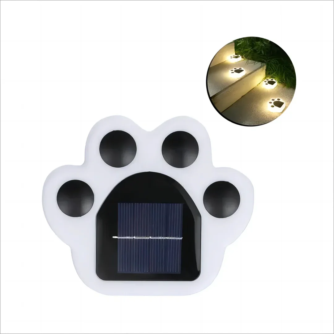 Glowing Paw LED Solar Pathway Outdoor Lights | Kalsten