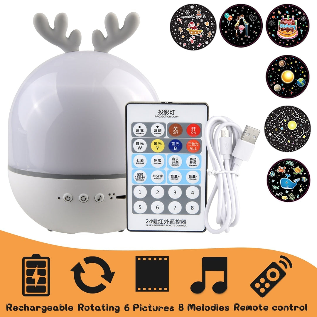 Rotating Deer Music Star Projector Night Lamp | Kalsten