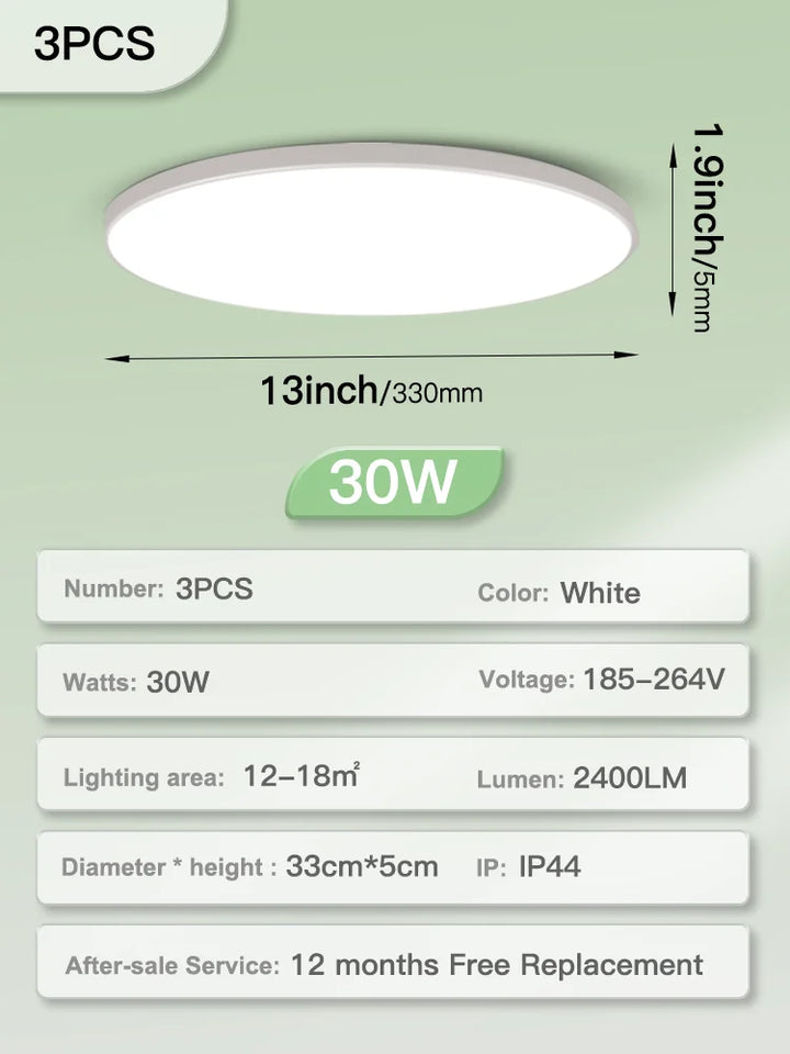 Modern LED Ceiling Light – Energy-Saving Panel Lamp for Kitchen, Bedroom, Living Room, and Corridor | Kalsten