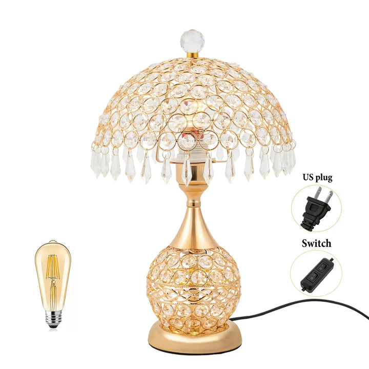 Modern Crystal Luxury Decorative Nightstand Lamp | Kalsten