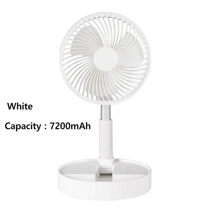 7200mAh USB Rechargeable Portable Folding Fan Floor Low Noise Fan for Outdoor Home Wireless Fan 4 Speed Camping Portable Fan | Kalsten