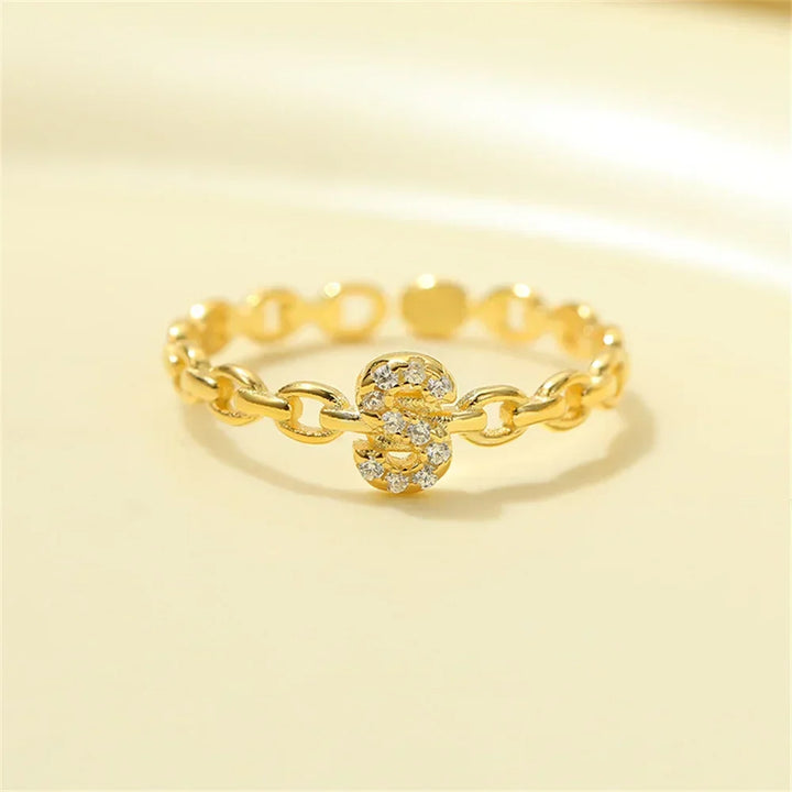 Kalsten | Dainty Diamond Letter Initial Ring
