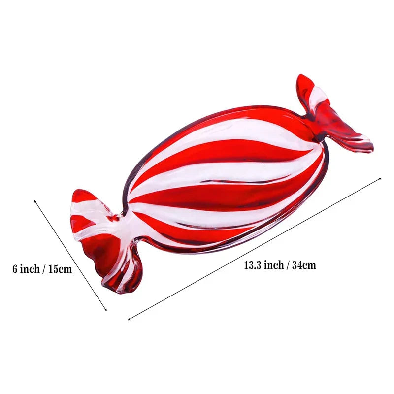 Candy-shaped glass snack plate | Kalsten