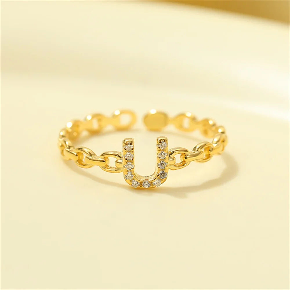 Kalsten | Dainty Diamond Letter Initial Ring