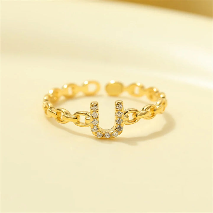 Kalsten | Dainty Diamond Letter Initial Ring