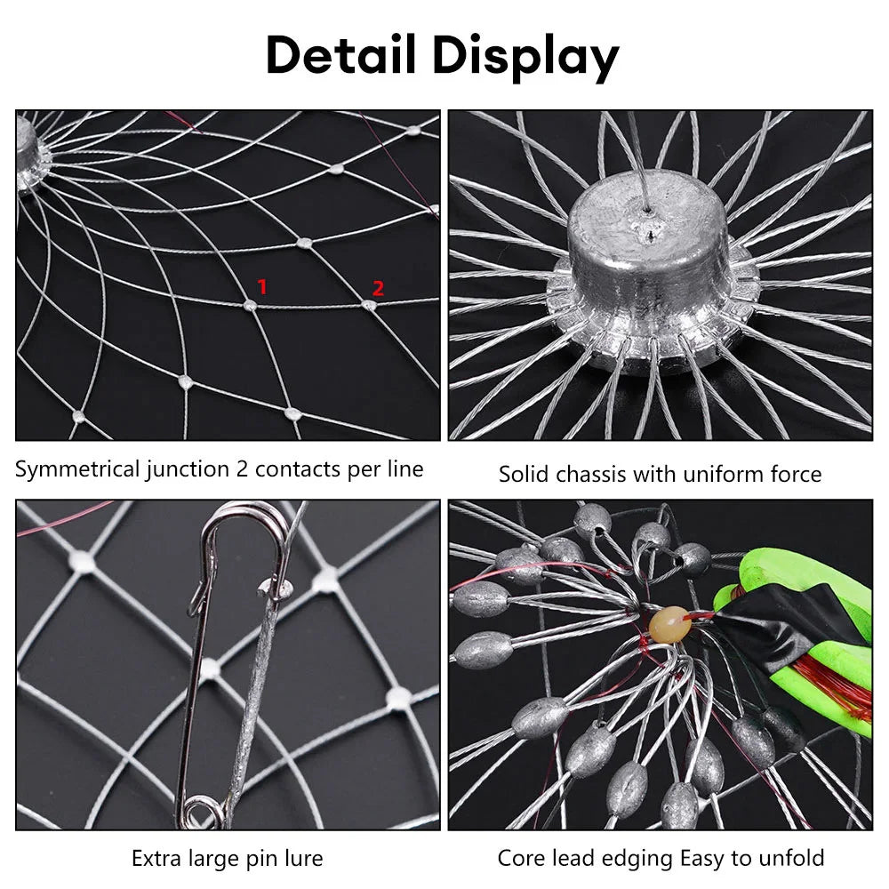 Collapsible Easy Open Trap Steel Fishing Net | Kalsten