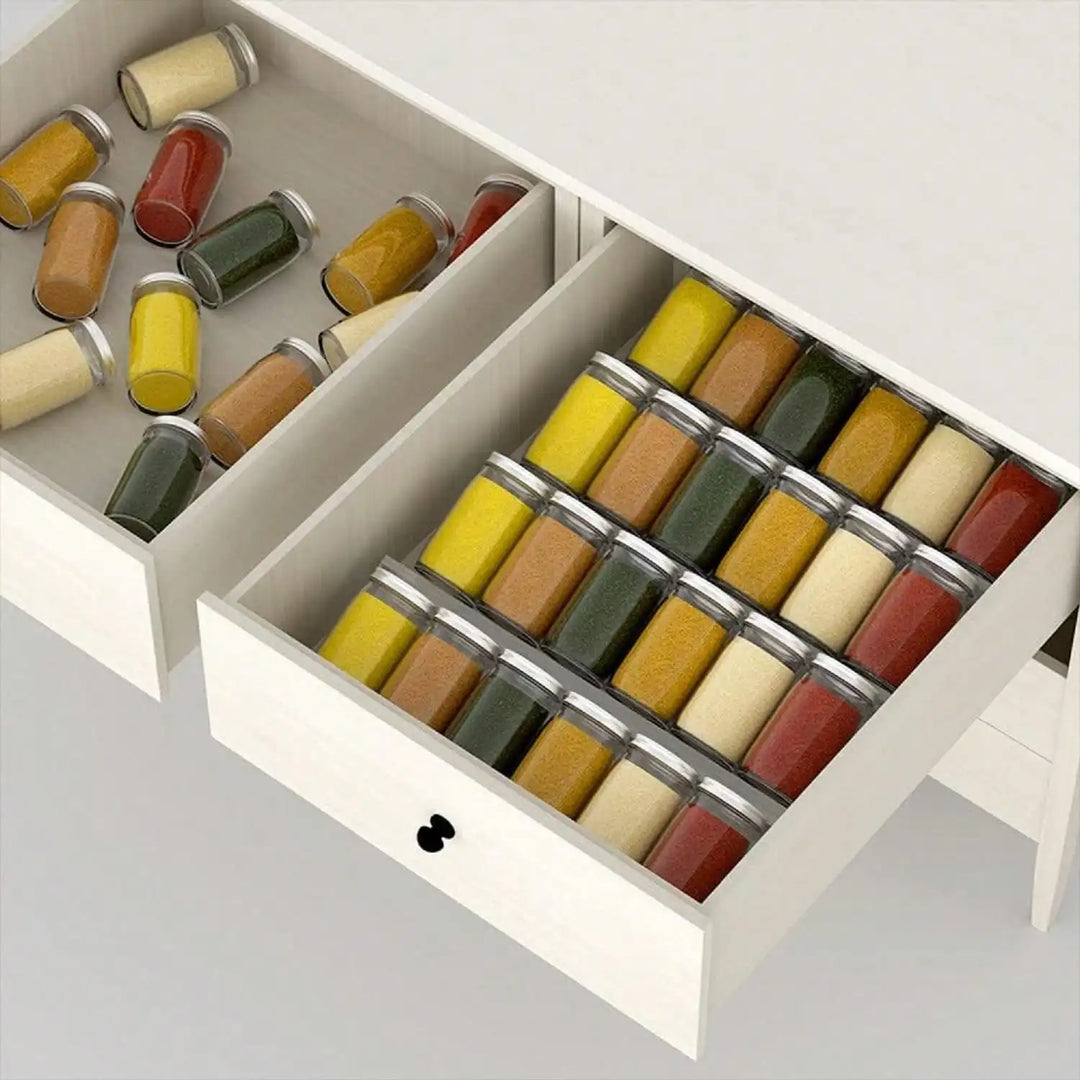 Spice drawer organizer made of acrylic | 2 levels, angled & stackable | Kalsten
