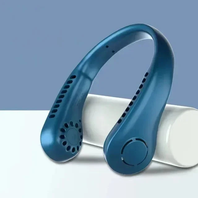Portable Mini Neck Hanging Fan - Air-Cooled, Wearable USB Fan for Outdoor Sports, Running, Travel, Blade-Free Design | Kalsten