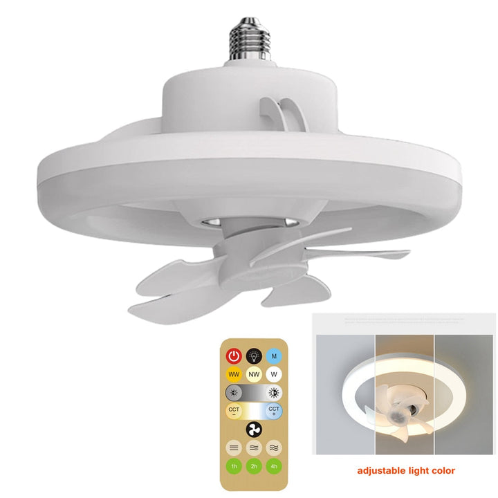 2in1 Radiant Rotating RC Ceiling Fan Lamp | Kalsten