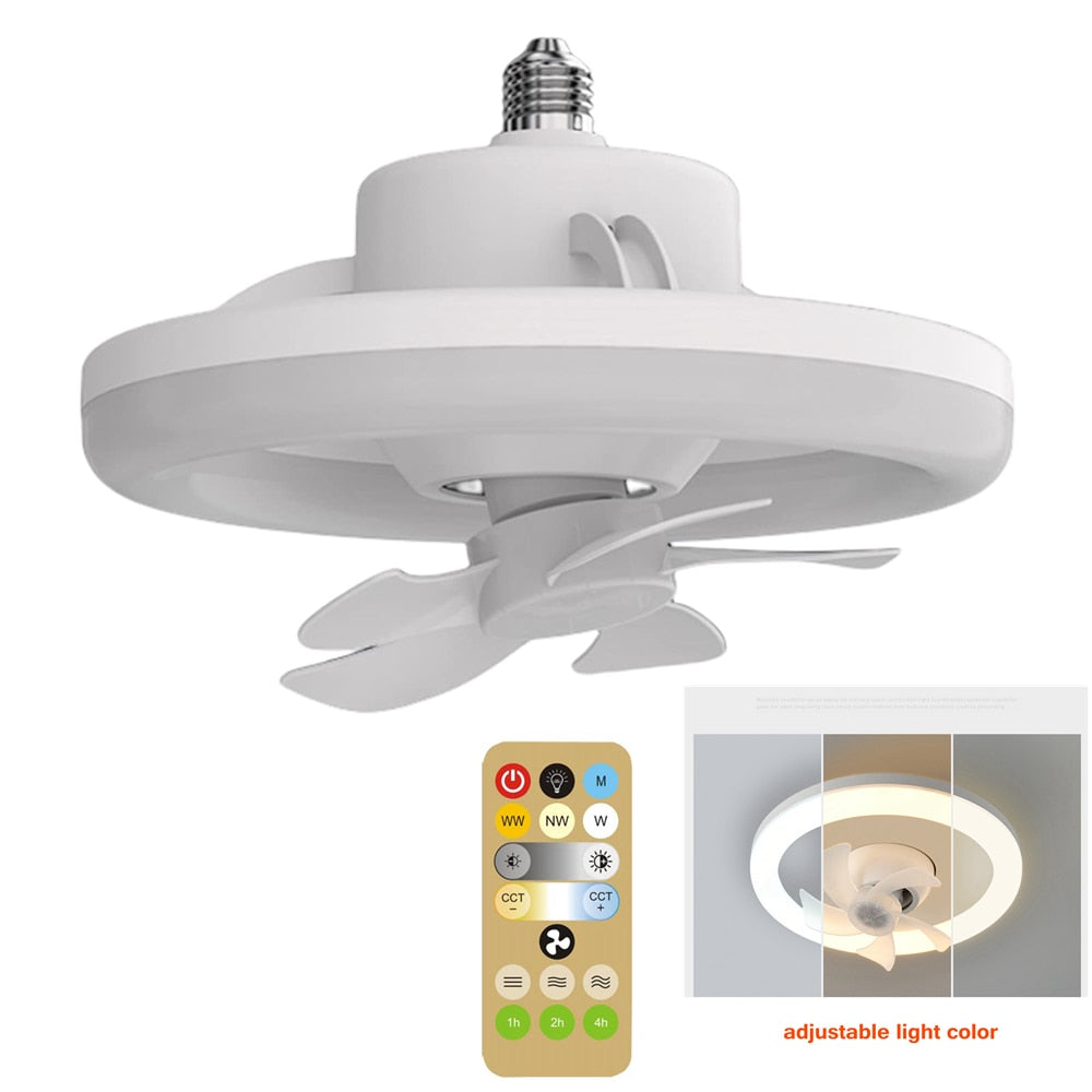 2in1 Radiant Rotating RC Ceiling Fan Lamp | Kalsten