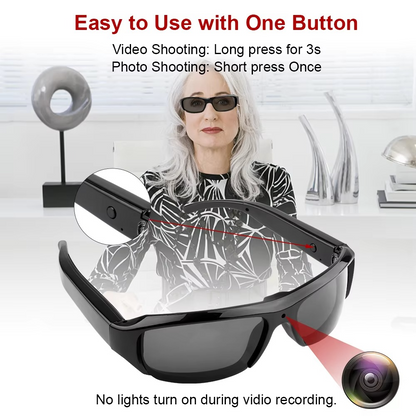 BowLift | 1080P HD Wearable Sunglasses Camera with Video Recorder for Outdoor Surveillance