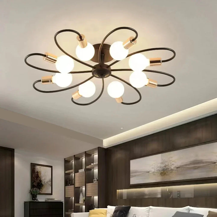 Modern LED Ceiling Lights - Industrial Iron Black/Golden Nordic Minimalist | Kalsten