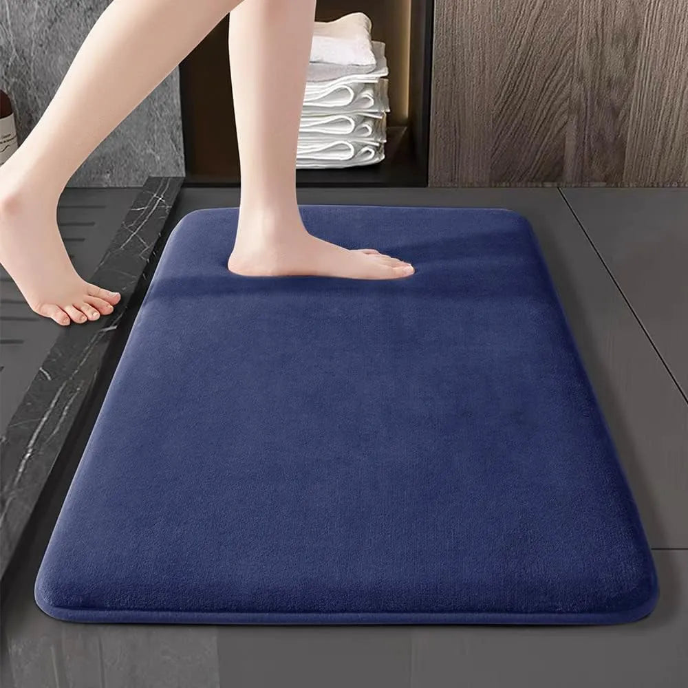 Ultra Absorbent Nordic Bath Mat Shower Room Floor Mat Super Anti-Slip Cushioned Soft Velvet Shower Mat For Washroom | Kalsten