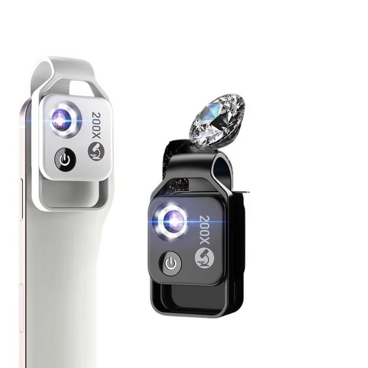 Kalsten | 200X Zoom Professional Microscope Lens for Smartphones with Clip