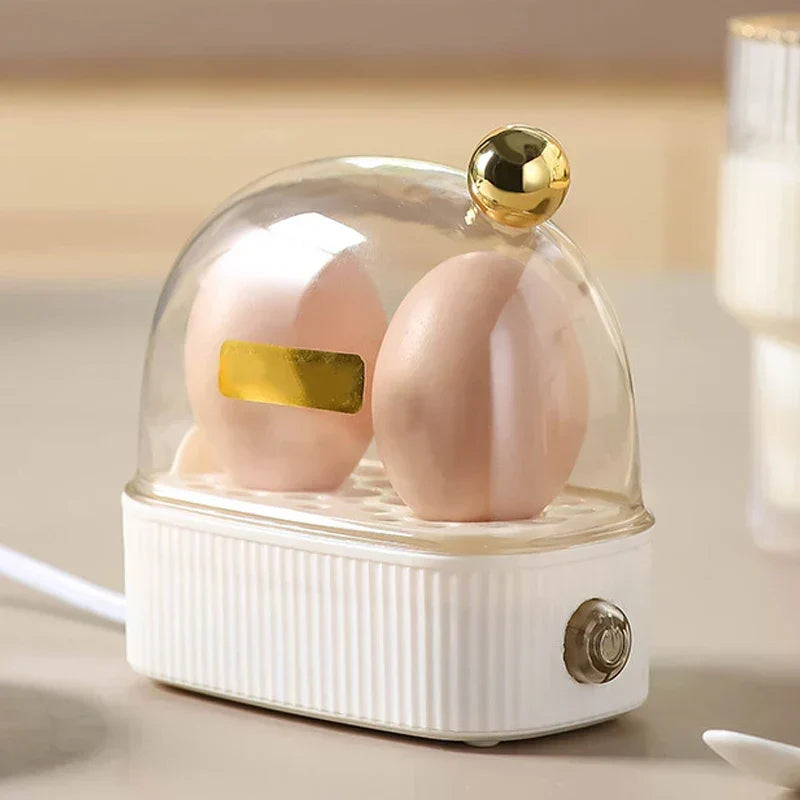 Kalsten | 120W 220V Electric Egg Cooker & Egg Poacher - Automatic Mini Breakfast Machine for 2 Eggs, Portable Steamer