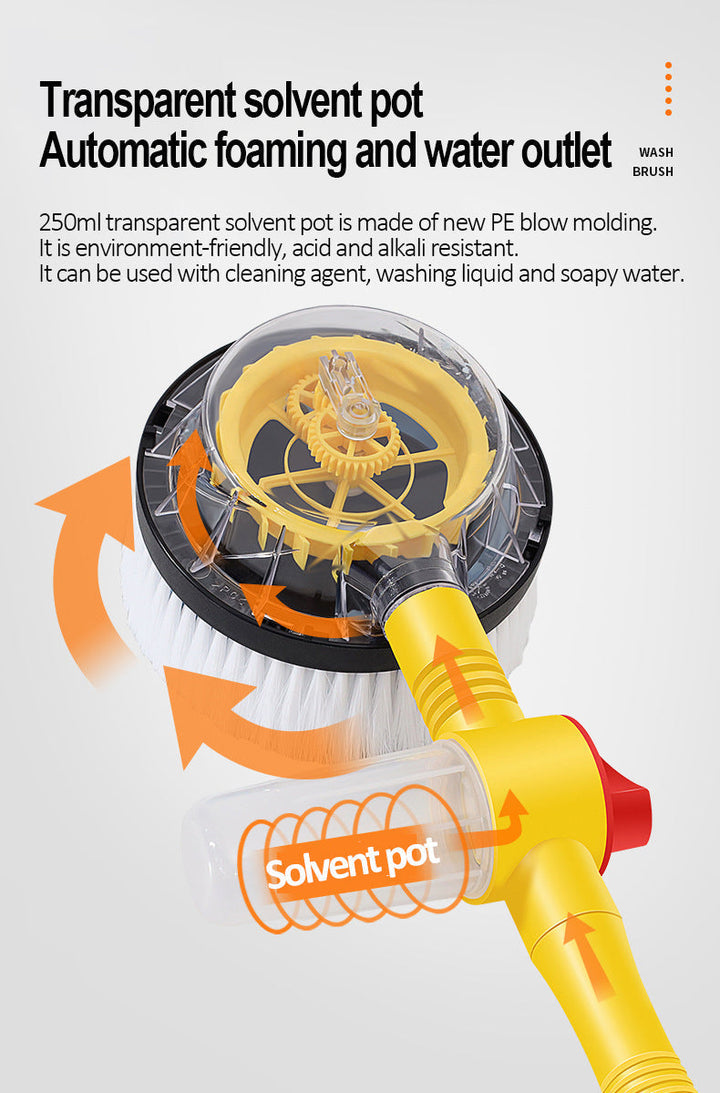 Kalsten | TurboBrush 360 Car Wash Brush – Rotating Brush with Soap Dispenser & Extension Pole