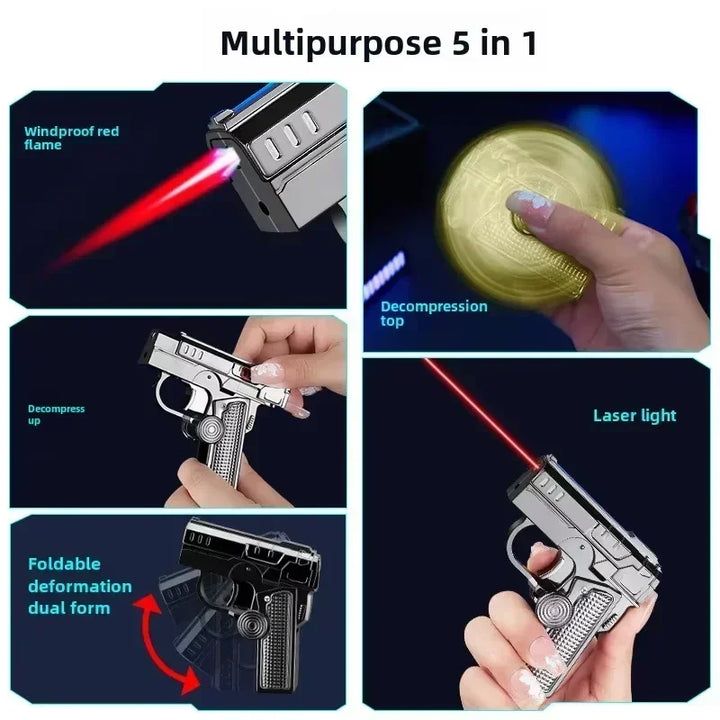 Foldable Dual-Form Gun-Shaped Windproof Lighter | Kalsten