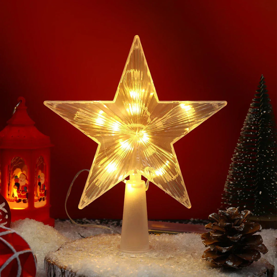 Bright Christmas Star – LED Illuminated Tree Topper for Christmas Tree, Sparkling Christmas Decoration for Festive Lighting and Elegant Decor | Kalsten
