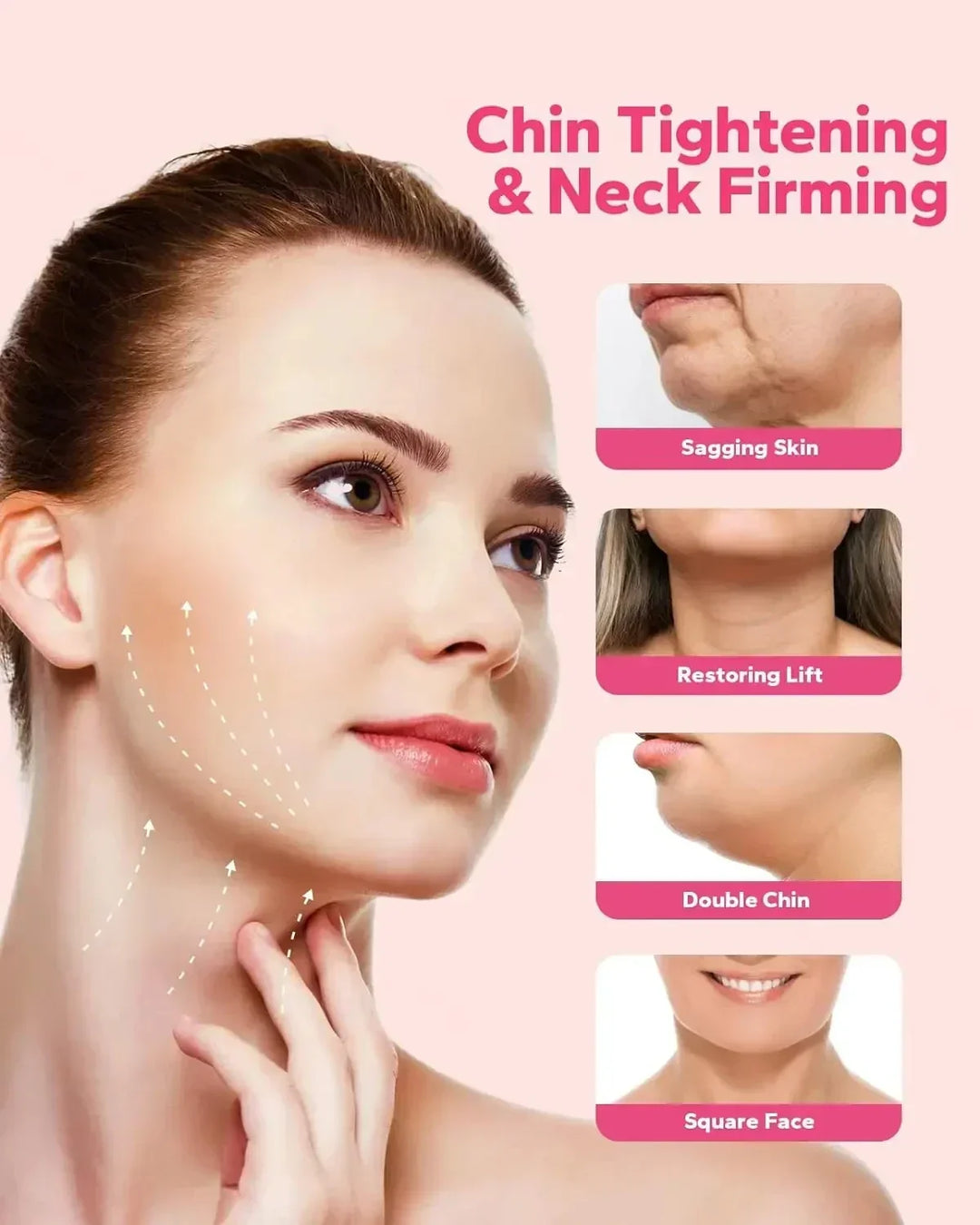 Kalsten | Velfina V-Line Facial Band | Double Chin Reduction & Skin Tightening | Reusable & Breathable | For Women & Men