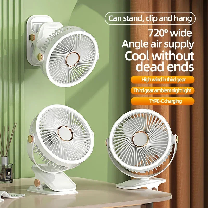 Rechargeable Clip-On Cooling Fan