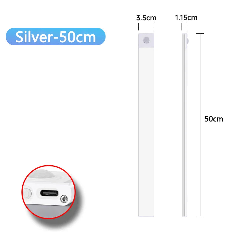 Motion Sensor Night Light – USB Rechargeable Wireless LED Lamp for Kitchen, Bedroom, Closet, and Wardrobe Lighting | Kalsten