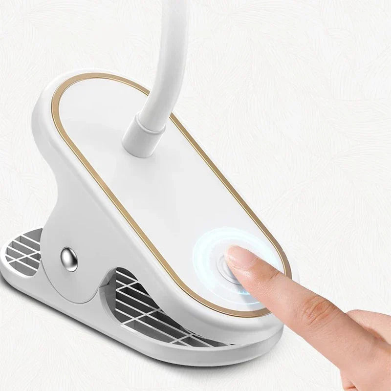 ClipLuma LED Table Lamp | USB Rechargeable | 3 Brightness Levels | Eye-Friendly | With Clip Mount | Kalsten