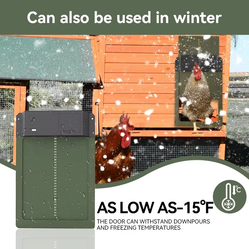 Kalsten | Smart Automatic Chicken Coop Door Opener with Light Sensor and Waterproof Design
