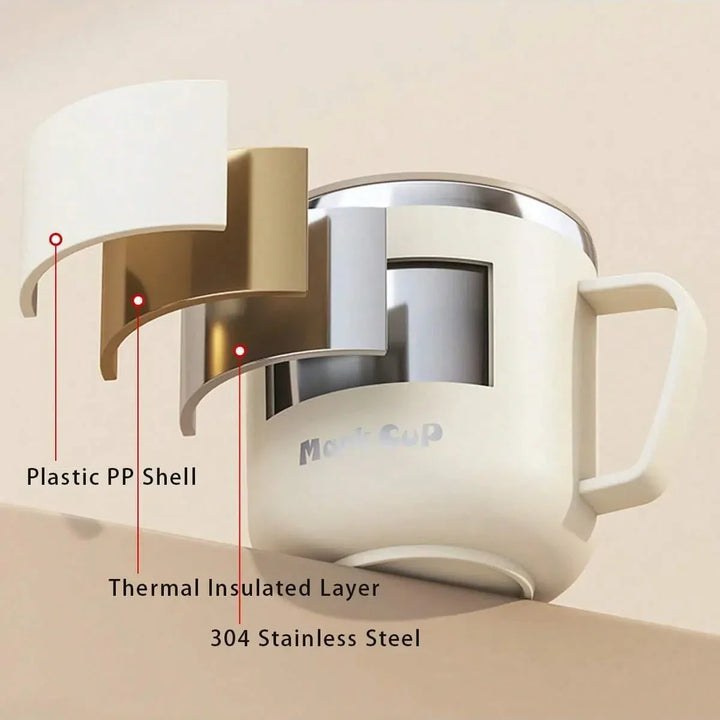 Insulated stainless steel coffee cup with lid | Kalsten