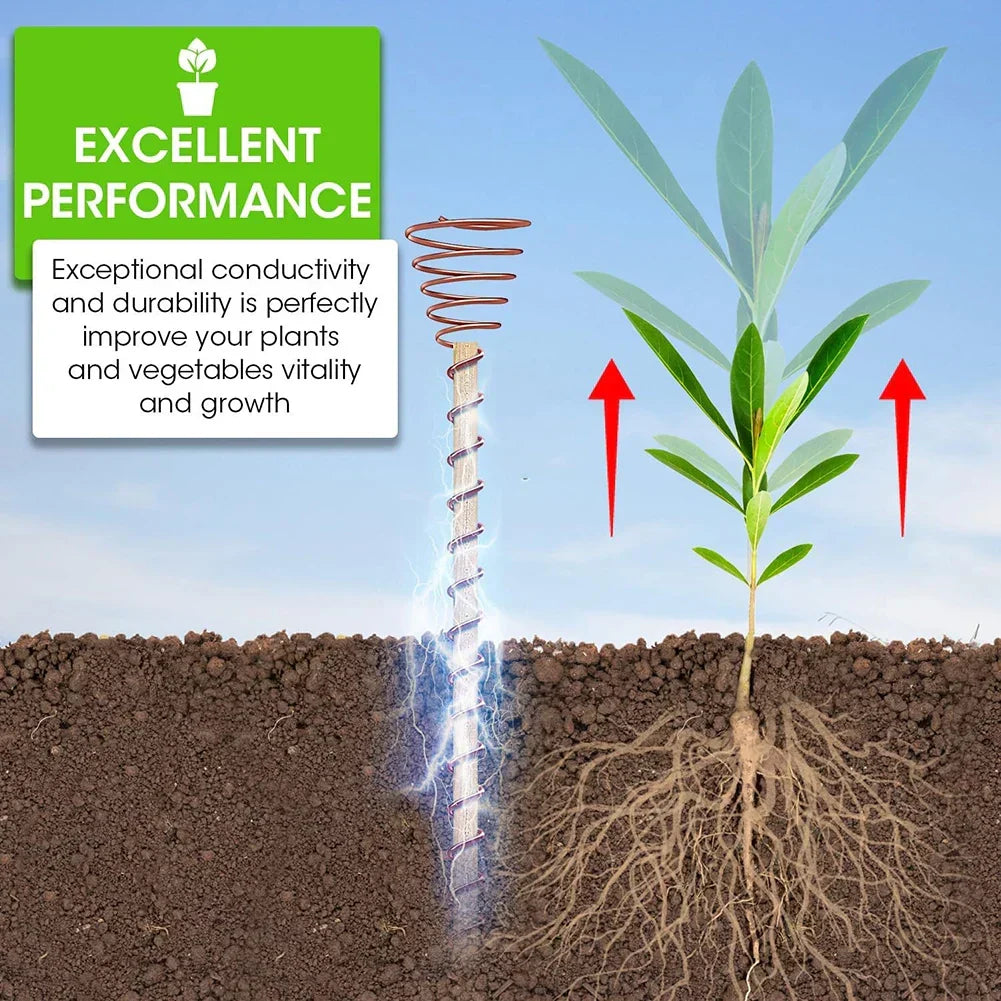 Kalsten | VerdoraFlux Electroculture Plant Antennas | Copper Growth Rods for Garden & Potted Plants | Promoting Plant Growth Without Fertilizer
