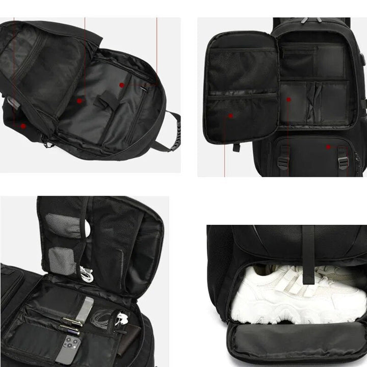 50–80L Travel Backpack with USB Charging
