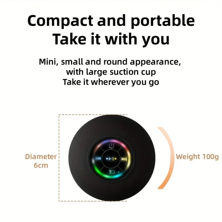 Kalsten | Soundplash Shower Speaker | Waterproof & Wireless | With Suction Cup & Bluetooth 5.0