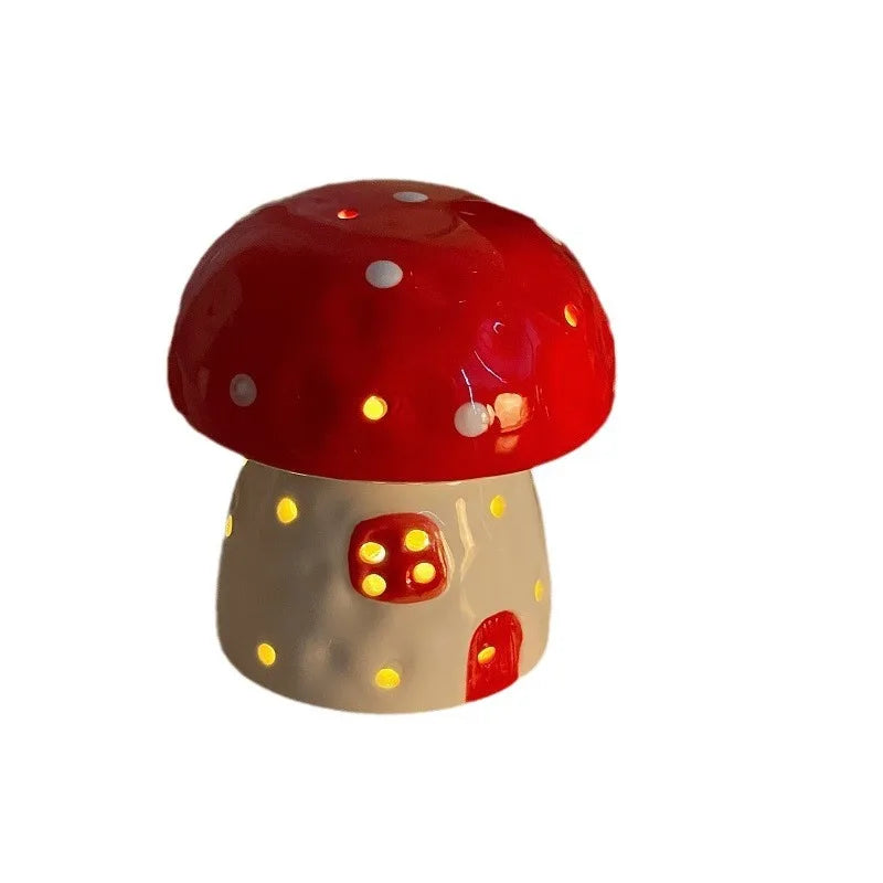 Dreamy Mushroom Shape Ceramic Bedside Lamp | Kalsten