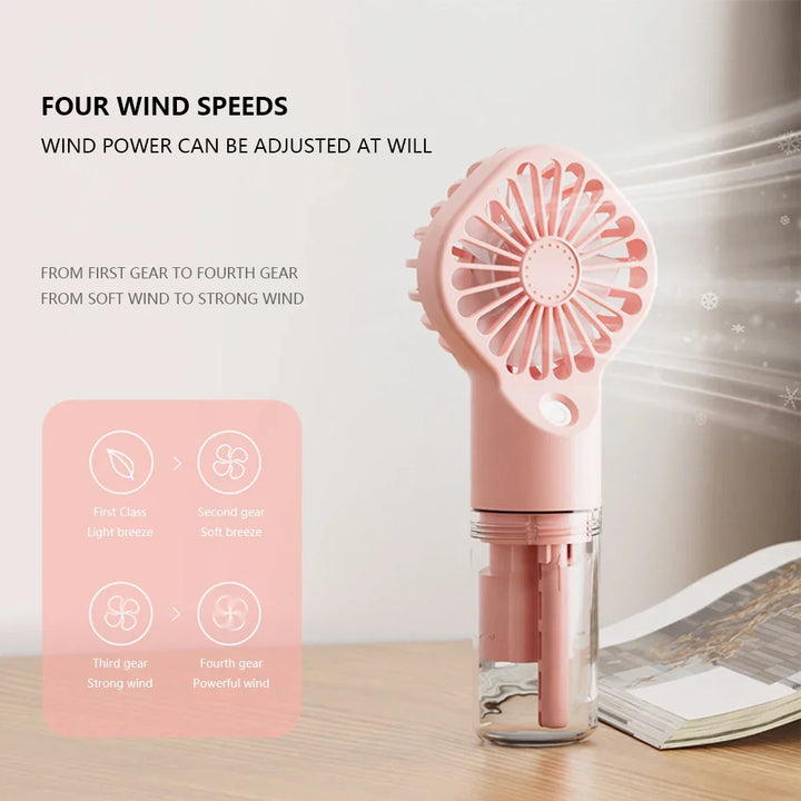 Handheld Mini Air Conditioner USB Rechargeable Portable Humidifier Mist Cooler Cooling Spray Humidifier Fan for Home/Office/Dorm | Kalsten