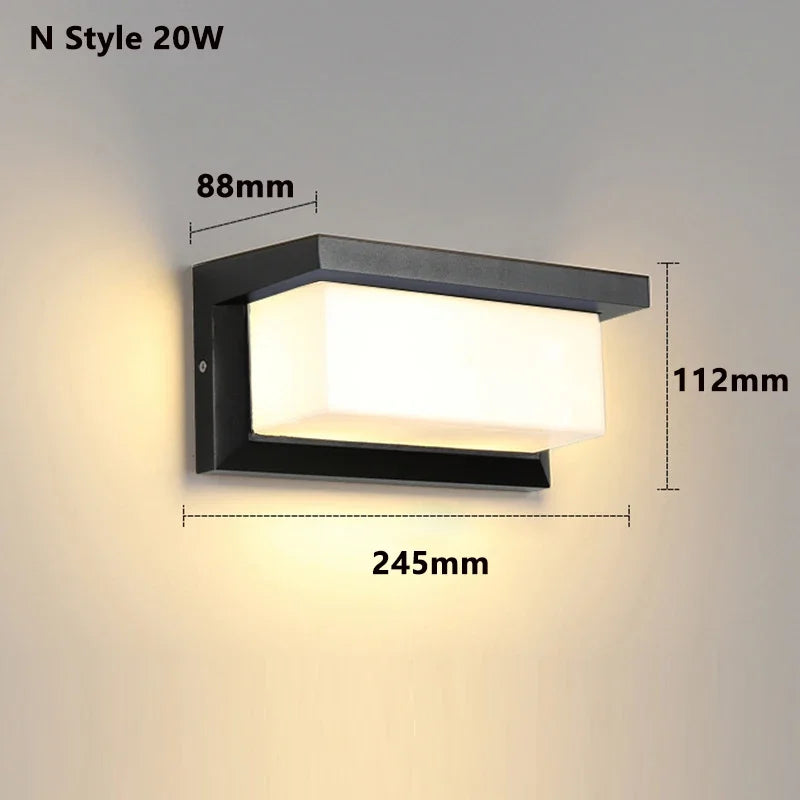 LED Outdoor Waterproof Wall Light with Motion and Voice Sensors – 20W for Porch, Balcony, and Garden | Kalsten