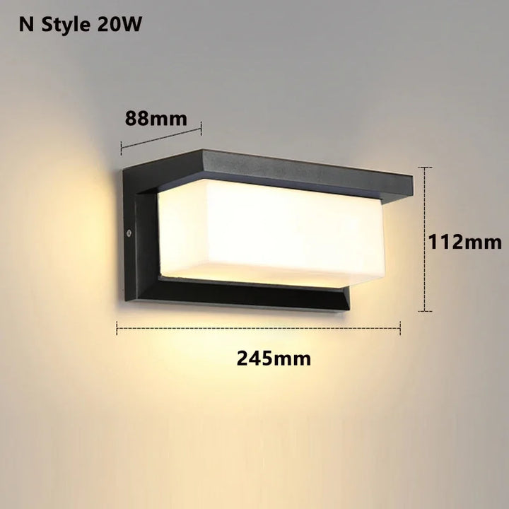 LED Outdoor Waterproof Wall Light with Motion and Voice Sensors – 20W for Porch, Balcony, and Garden | Kalsten