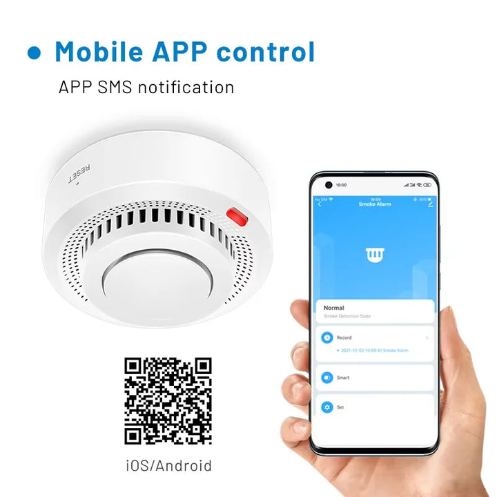 Kalsten | Smart WiFi Smoke Detector Fire Alarm 85dB – SafeSense