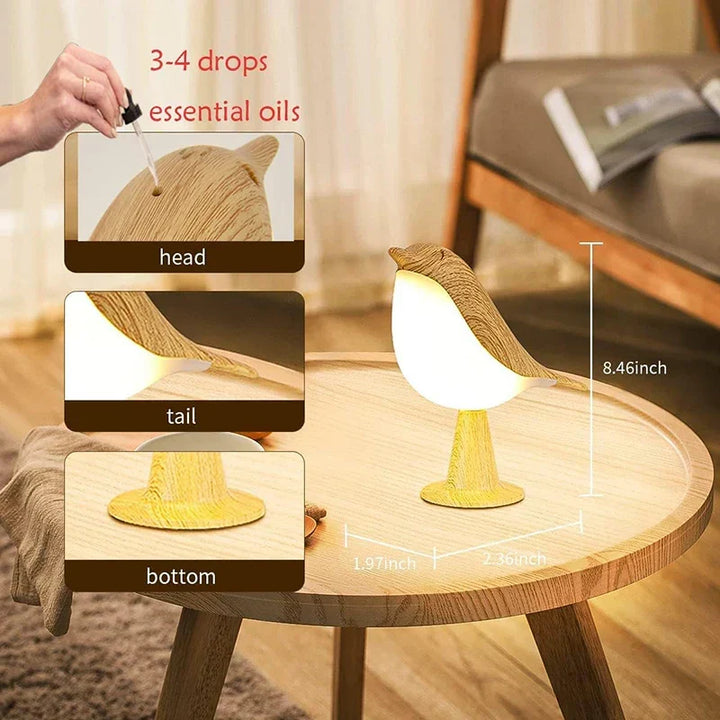 Playful Bird Night Lamp – Touch Control & Adjustable Light Colors Kalsten